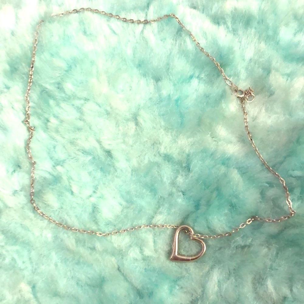 Heart silver necklace